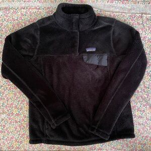 Patagonia Women’s Re-Tool Snap-T Fleece Pullover Black Size Small LIKE NEW
